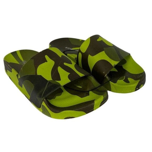 NEW Steve Madden Camo Print Slides Green Sandals Sofi Size 5 Nordstrom Boho NWOT - Picture 2 of 8